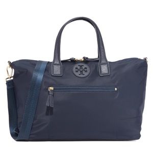 LIKE NEW-- Black Tory Burch Ella Packable Satchel